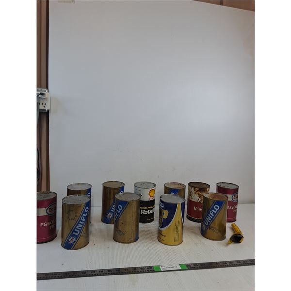 Motor Oil Tin Cans ( as is) Empty