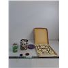 Image 1 : (2) Jars, Plastic Poker Chips, Rummoli