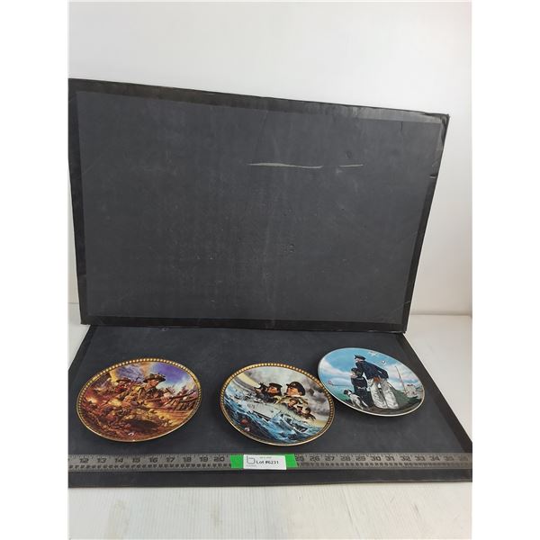 (3) Decorative Plates- Norman Rockwell "Looking out to Sea", Misc