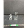 Image 1 : Glass Pint Milk Bottle, Crystal-Clear Glass Bell Motif