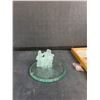 Image 2 : Frosted Glass Inukshuk Sculpture, Backgammon Game Board ( as is)