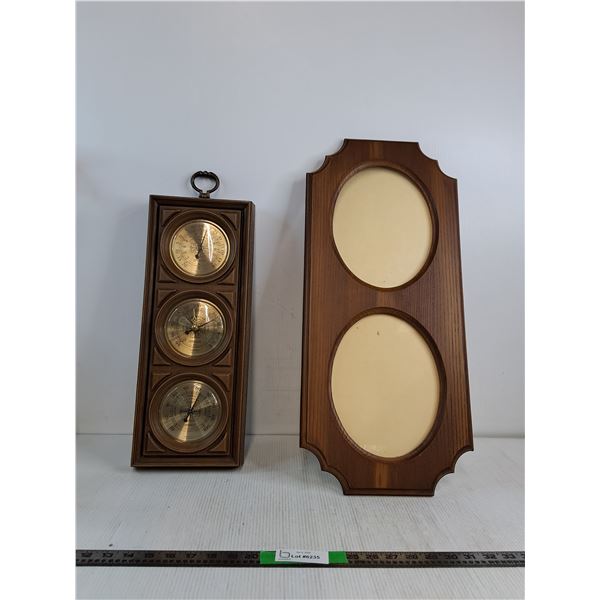 Springfeild Weather Station, Wooden Picture Frame ( cannot ship, as is)