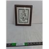 Image 1 : Bernie Brown Print " Small Wonders" In Frame 12"x10" ( cannot authenticate, as is)
