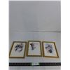 Image 1 : (3) Wall Art Decor- Animal Drawings 9"x7" ( as is, cannot authenticate)
