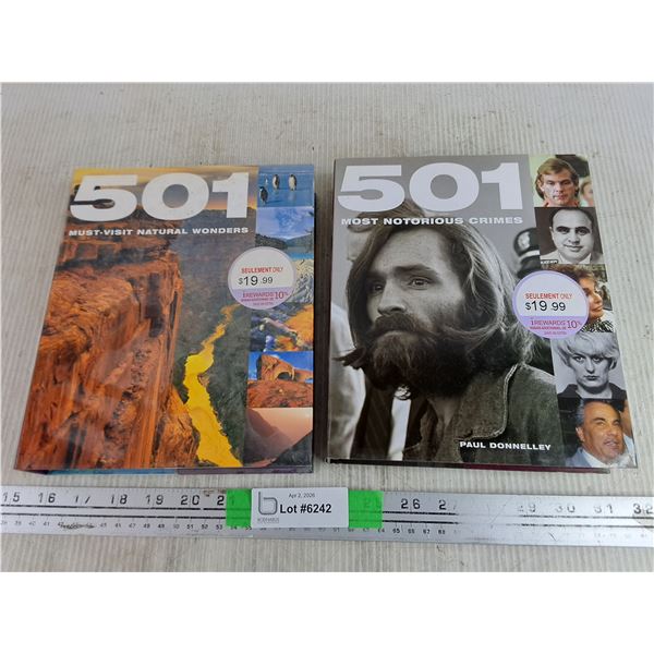 (2) 501 Books - Must Visit Natural Wonders, Most Notorious Crimes