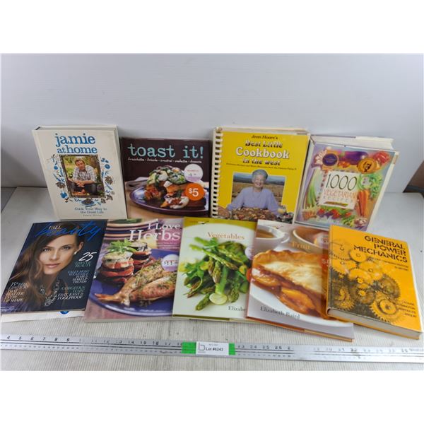 Assorted Books - Jean Hoares Cookbook, General Power Mechanics, Toast It, Misc