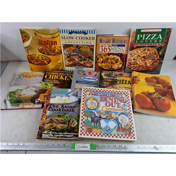 Assorted Cookbooks - Weight Watchers, Pizza Lovers, Mary Engelbreit's, Misc