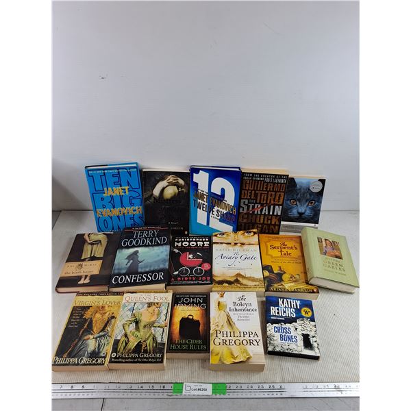 Kathy Reichs CD Collection, Assorted Books - John Irving, Christopher Moore, Janet Evanovich, Misc