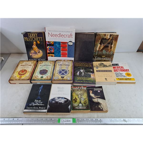 Assorted Books - Michael Scott, Neal Barrett Jr, Home Medical Dictionary, Misc