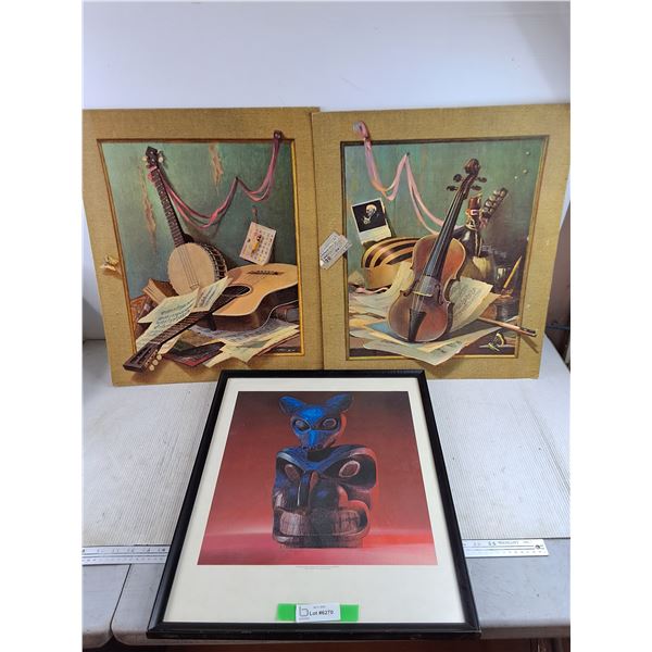 Framed Ceremonial Bear of the Tanis Society 23" x 19", (2) Prints 24" x 20" - Pick Up Preferred