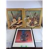 Image 1 : Framed Ceremonial Bear of the Tanis Society 23" x 19", (2) Prints 24" x 20" - Pick Up Preferred