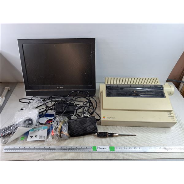 Apple ImageWriter II, Citizen 19"  Monitor, Screwdriver & Misc - As Is - PICK UP