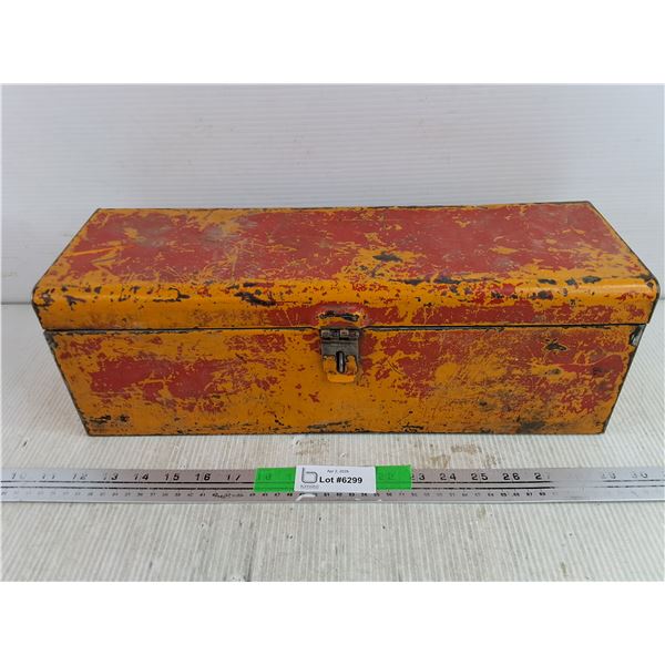 Vintage Metal Tool Box 18" x 6" x 6"