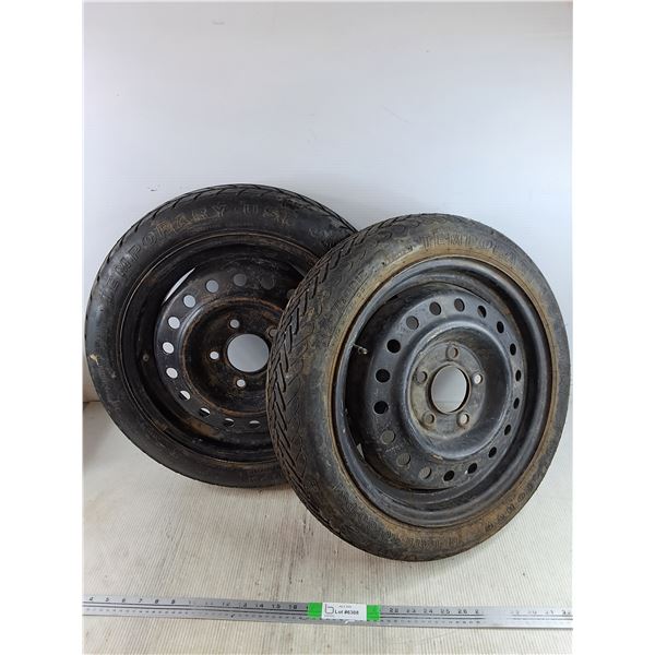 (2)  Spare Wheels - T125/70D15 - PICK UP ONLY