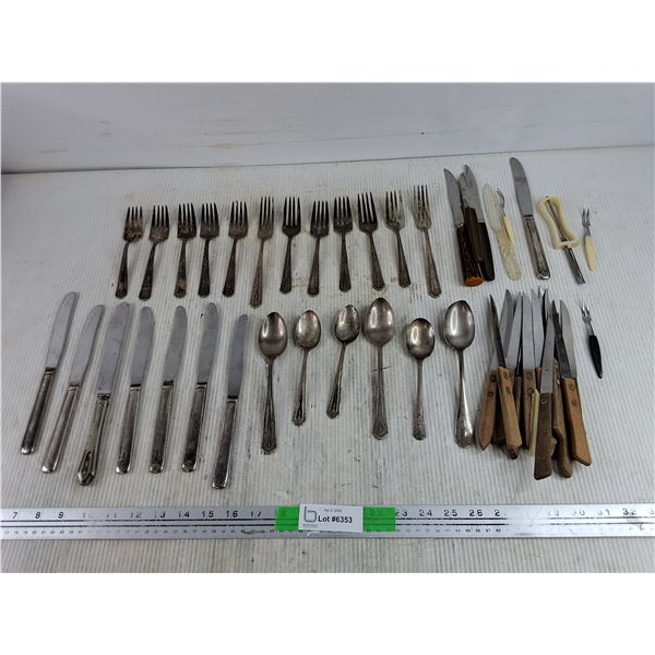Vintage Silver Forks & Spoons & Vintage Dining Knives, Misc