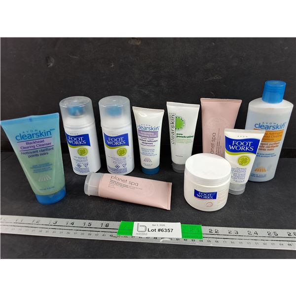 Assorted Avon Skin Care Products - Foot Works, Clears kind, Planet Spa, PICKUP ONLY