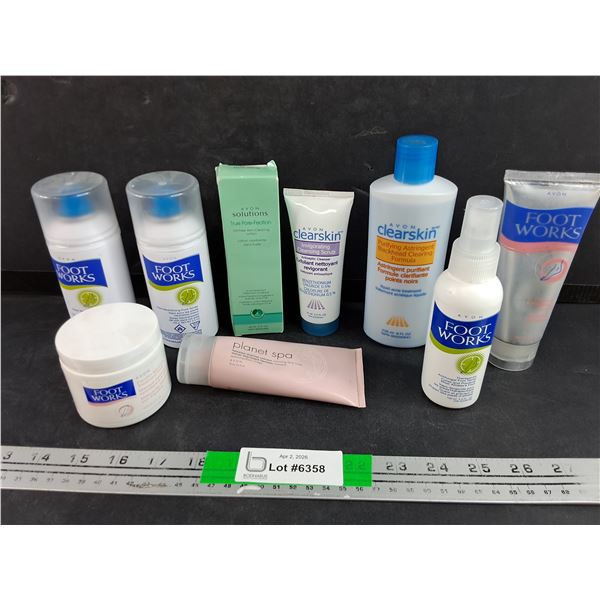 Assorted Avon Skincare Products - Foot Works, True Pore Fection,Cleansing Scrub, Misc -PICK UP