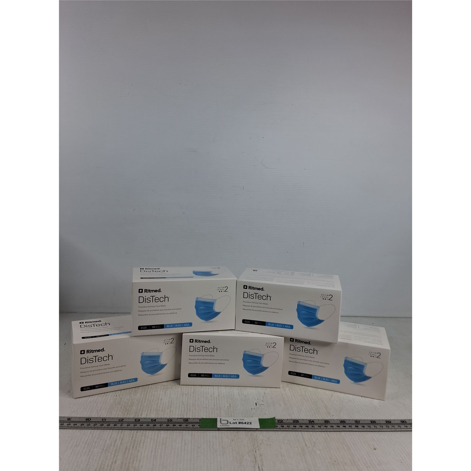(5) Boxes of Ritmed DisTech Blue Face Masks ASTM Level 2 ( NIB ...