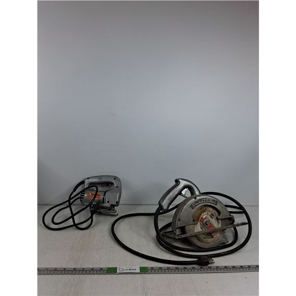 Black & Decker Skill Saw And Circular Saw ( both powers on, cannot ship, as is)