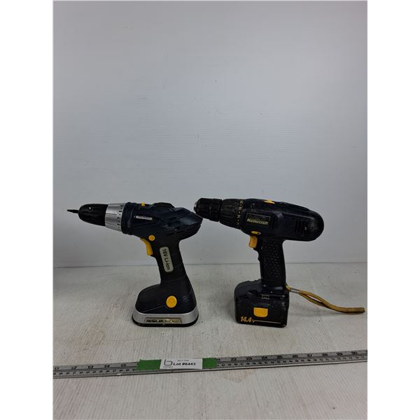 (2) 14.4-18V Mastercraft Cordless Drills With Batteries (as is)