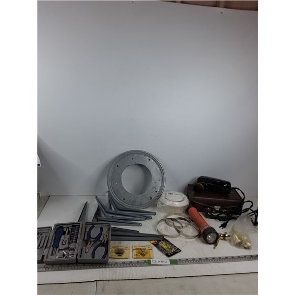O-Ring Clamps, Shelf Brackets, Flashlight, Hinges, Misc