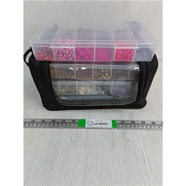 (4) Containers of Beads for Crafts