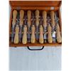Image 3 : 12 Piece Wood Carving Hand Chisel Tool Set in Wood Case