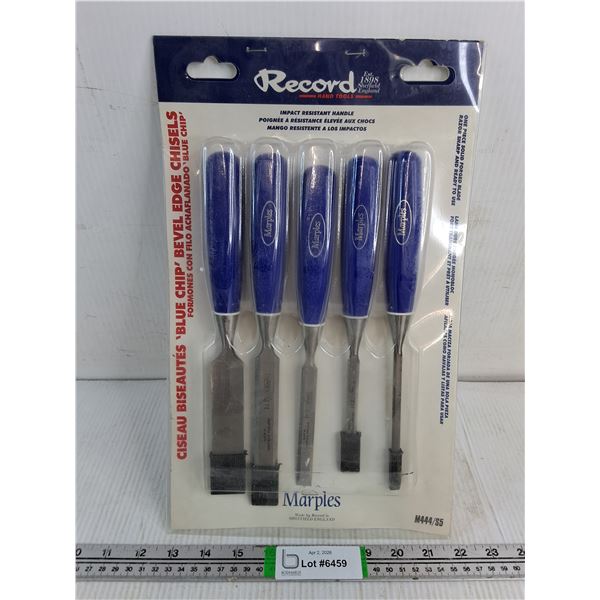 (6) Piece "Blue Chip" Bevel Edge Chisels