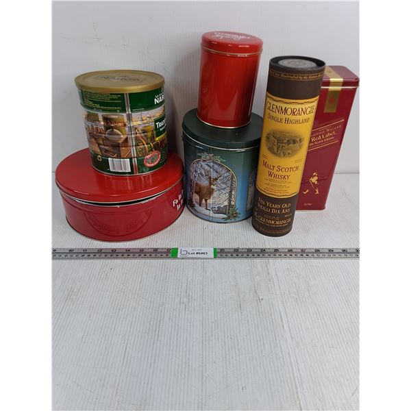 (6) Assorted Tins