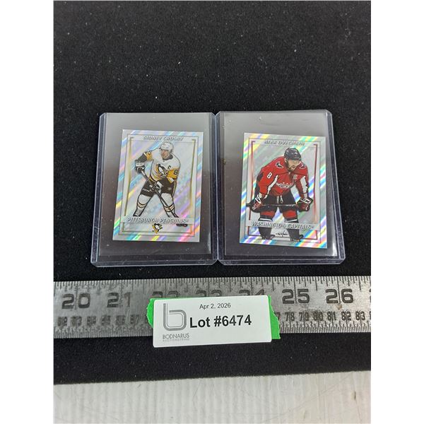 (2) Topps Silver Foil Sticker Cards (Sid & Ovi) - Unauthenticated