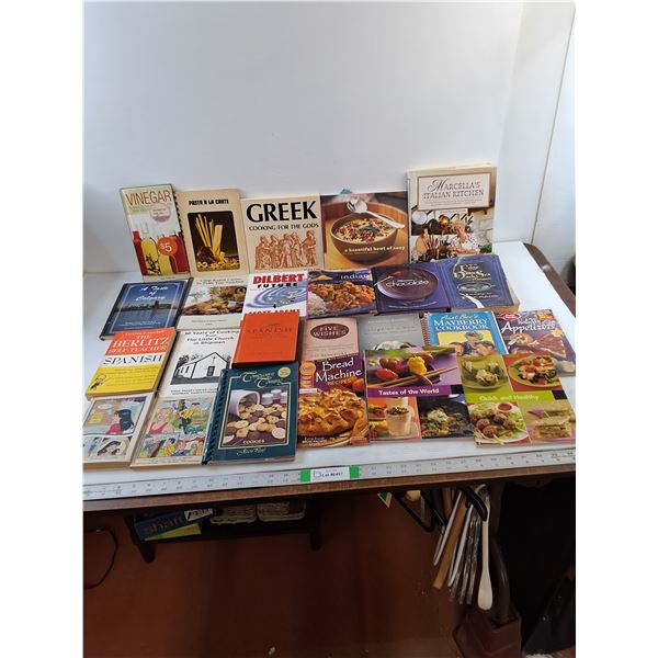 Assorted Books  -  Cookbooks,  Comic Books  (Archie, Dilbert), Text, Fiction