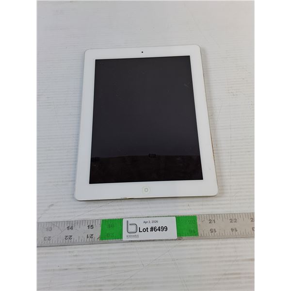 Apple iPad 2 - 2011 - 16GB - iPad is LOCKED (Pass Unavailable)  Powers On-No Cabling (30 Pin)-AS IS