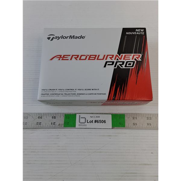 (12) Golf Balls  -  TaylorMade - Aeroburner Pro (New-In-Box)