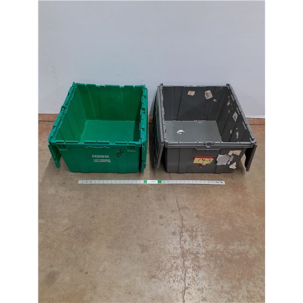 * (2) Totes w/Lids (23" x 20" x 11 1/2" Deep) Cannot Ship