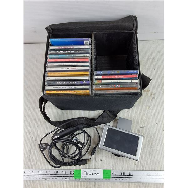 Garmin Nuvi Dashcam - As Is, CD Organizer & Assorted CDs