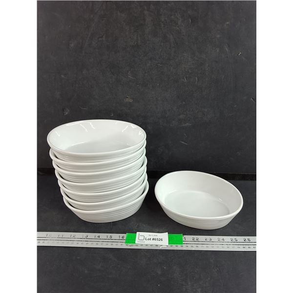 (8) Paderno Ceramic Oval Casserole Dishes