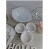 Image 4 : Shower Caddy, Ceramic & Glass Bowls, Tupperware Cup, Bed Sheet 105" x 54" , Misc