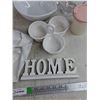 Image 6 : Shower Caddy, Ceramic & Glass Bowls, Tupperware Cup, Bed Sheet 105" x 54" , Misc