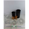 Image 1 : Glass Bowls, (2)  Vases, (2) Candles, Glass Planter