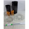 Image 3 : Glass Bowls, (2)  Vases, (2) Candles, Glass Planter
