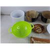 Image 2 : Ceramic Bowls, Plastic Strainer,  Ceramic Serving Plate