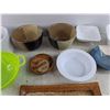 Image 3 : Ceramic Bowls, Plastic Strainer,  Ceramic Serving Plate