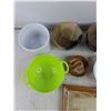 Image 6 : Ceramic Bowls, Plastic Strainer,  Ceramic Serving Plate