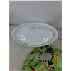 Image 4 : Ceramic Divided Dish w/Lid, Glass Pitcher, (2) Bibs