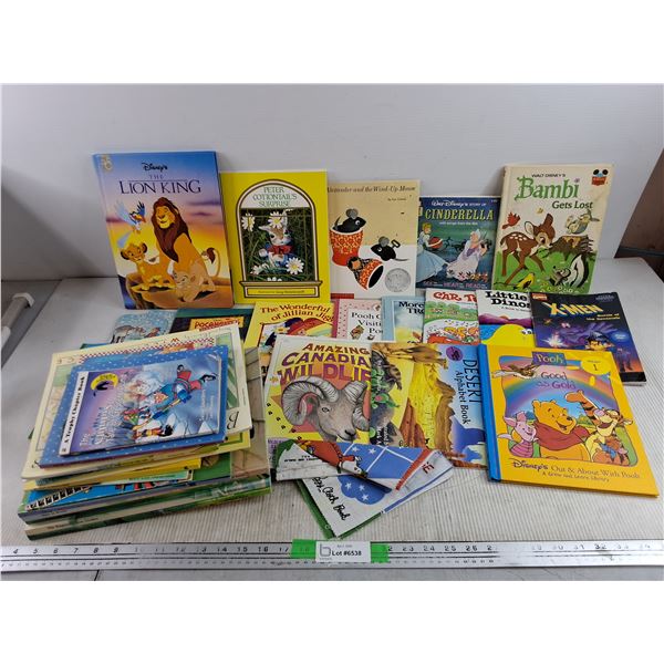 Assorted Kids Books - Disney, Amazing Canadian Wildlife, X Men, Misc