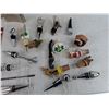 Image 5 : (2) Liquor Flasks, Wine Bottle Openers, Decorative Corks