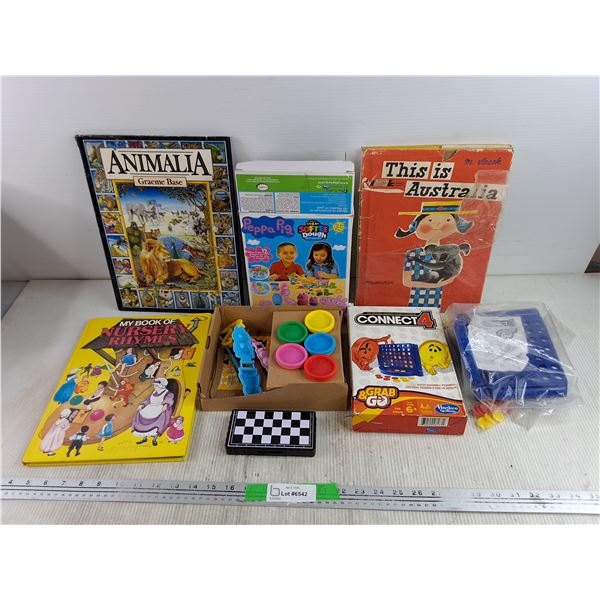 Books - Graeme Base, Nursery Rhymes, This is Australia, Peppa Pig Play Dough, Connect 4 Game, Misc