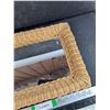 Image 3 : Wicker Framed Mirror 16" x 12"