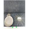 Image 1 : Pineapple Serving Dish & Framed Round Mirror