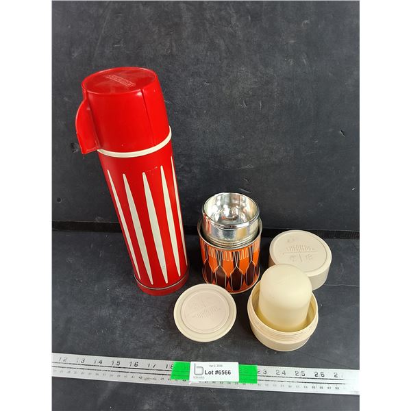 (2) Vintage Thermos Bottles - Some Damage
